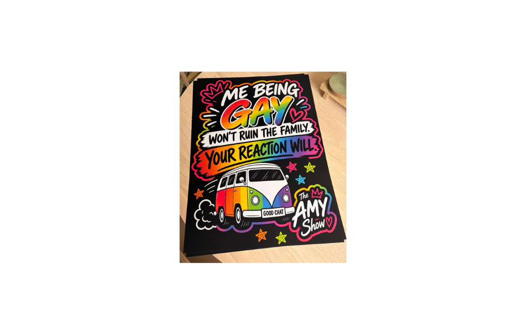 Me Being Gay Won’t Ruin the Family – The Amy Show A2 Pride Poster